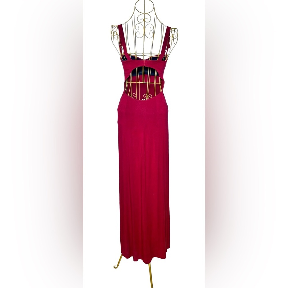 Cosabella Hot Pink Maxi Dress with Cutout Back - Picture 5 of 13